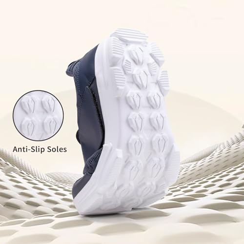 Image of Diabetic Shoes for Men Extra Wide Walking Shoes Swollen Feet Shoes for Neuropathy Adjustable Closure with Arch Support