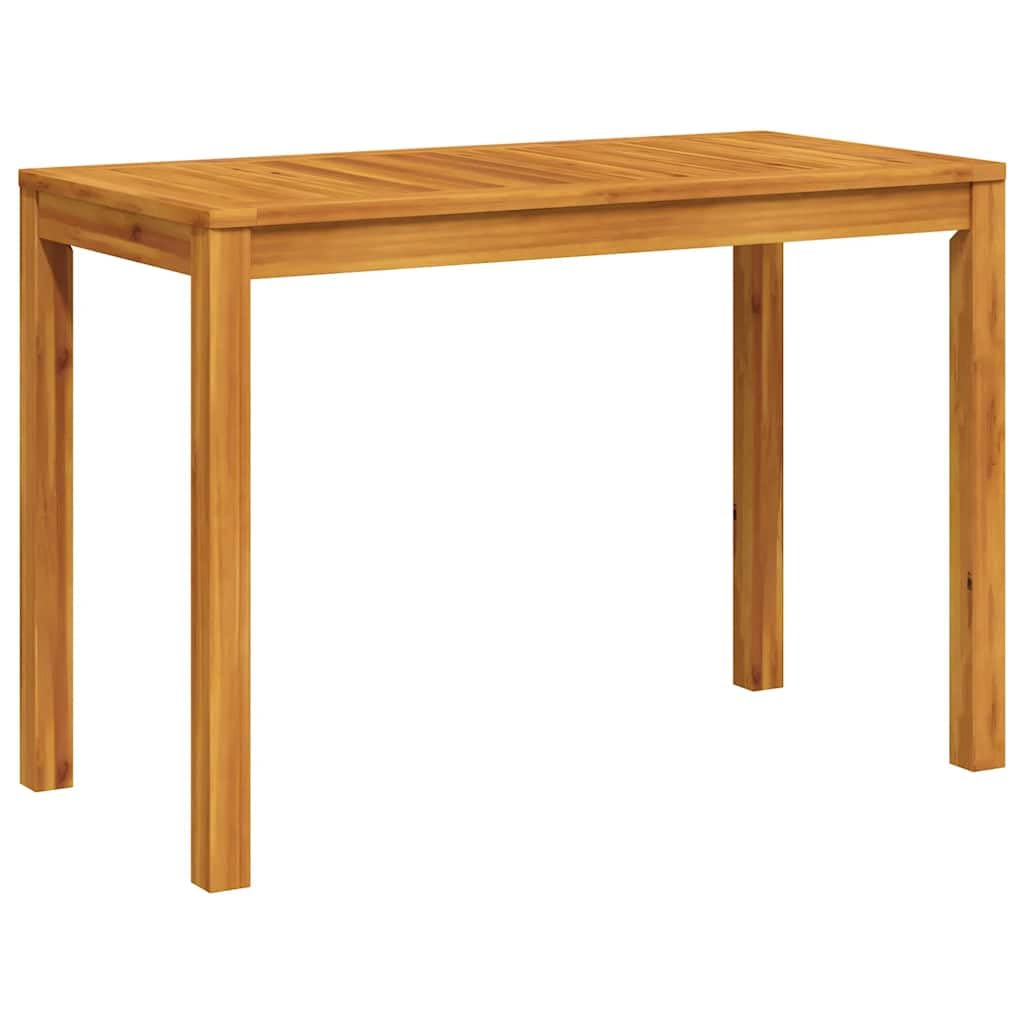 Stół ogrodowy z litego drewna akacjowego 110 x 55 x 75 cm | Wytrzymały, trwały, łatwy w pielęgnacji, rustykalny urok, idealny na taras lub dziedziniec