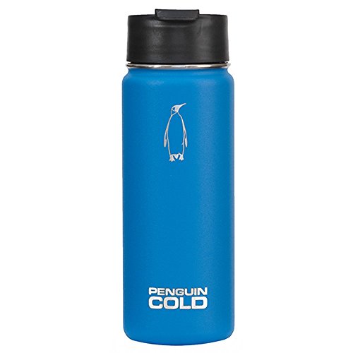 Penguin Cold Insulated Water Bottle | 18oz Wide Mouth Stainless Steel Water Bottle | Coffee to Go, BPA-Free, Double-Wall Vacuum Insulated, 18/8 Stainless Steel