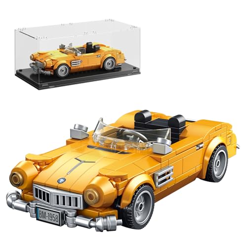 TYCOLE Supersportwagen-Bausteinset mit Vitrine, Rennwagen-Bausätze, Konstruktionsspielzeug, Automodell zum Sammeln, Weihnachts-und Geburtstagsgeschenk für Erwachsene und Kinder ab 6 Jahren (313 Teile)