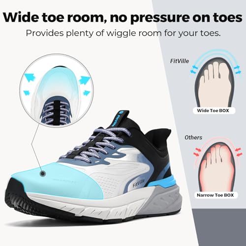Image of FitVille Comfortable Extra Wide Walking Shoes for Men Lightweight Mens Walking Shoes Wide Width Non Slip Cushioned