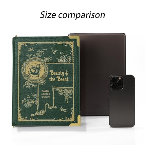 Image of Clutch Purse Large, Book Shaped Crossbody Bag, Vegan Leather Book Wallet, Book Lover Gift Handbag, Shoulder Bag