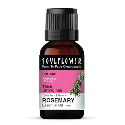 Soulflower Rosemary Essential Oil for Hair Growth, Hair Fall Control, Hair Nourishment & Strengthening, Skin Care | Clinically Proven and Ecocert Certified Organic | 100% Pure & Natural Undiluted | 10ml (Without Dropper) - Image 2