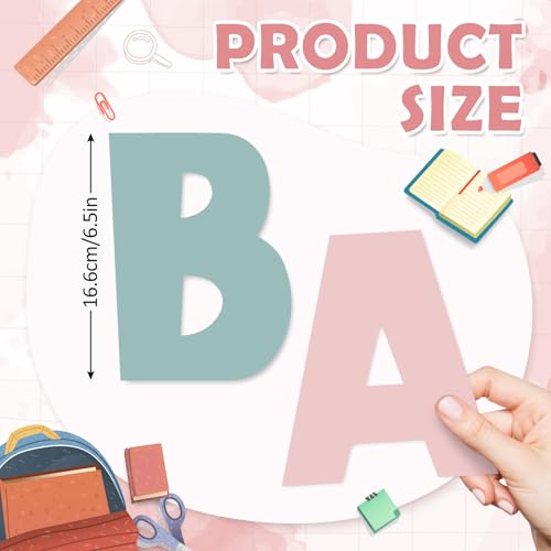 AnyDesign 120 Pcs Back to School Bulletin Board Letters Boho Rainbow Alphabet Symbol Paper Cutouts First Day of School Decoration Letters Combo Set for Home Classroom Party by AnyDesign - Image 2