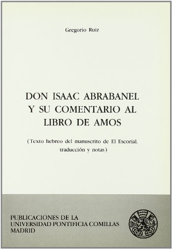 Portada de Don Isaac Abrabanel y su Comentario al libro de Amós