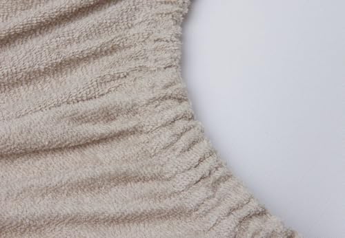 Jollein Wickelauflagenbezug - Ivory/Nougat - 2er Pack - 50x70cm - Baumwollfrottee - Bezug Wickelauflage - 1x Elfenbeinfarben, 1x Beige