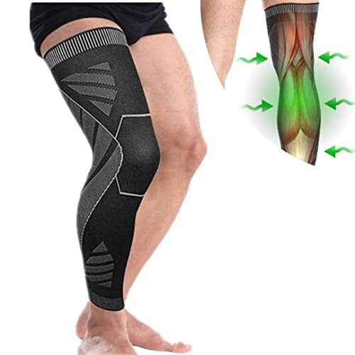 Rodilleras de Compresión para Rodillas y Piernas Farmafoot, Faja de compresión para la rodilla, larga de compresión unisex, Rodilleras tendinitis rotuliana, Rodillera estabilizadora. (M (33-41 CM))