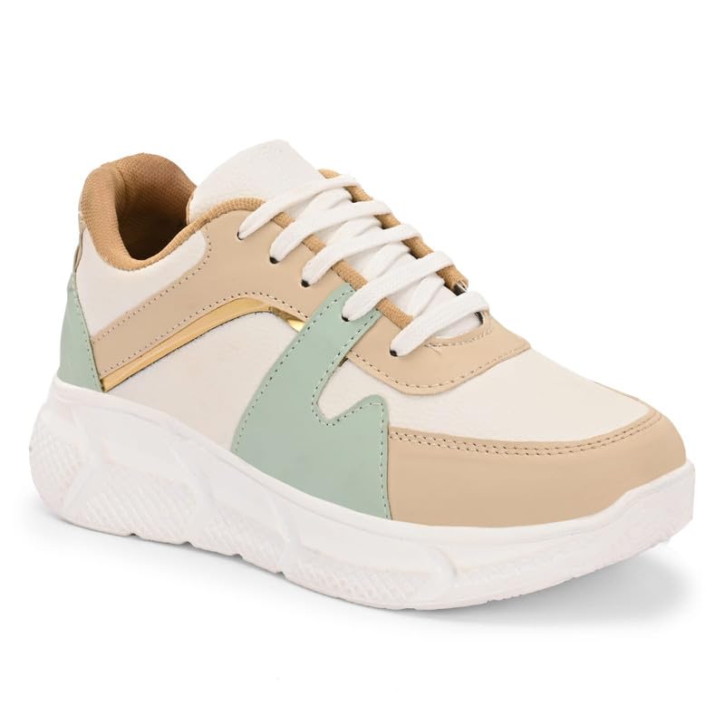 nidaho Women Chunky Sneaker Lightweight Lace-Up Casual Sports Shoes Breathable Mesh Running Walking Shoes - NID47299-picture-46