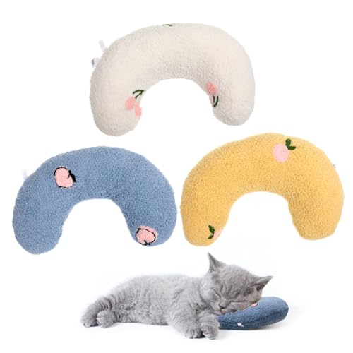 Happyyami U-Shape Pillow for Pet Dog Cat Neck Support Pillow for Comfortable Sleep