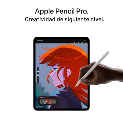 Apple Pencil Pro: Último Modelo - Se Requiere Verificación de Compatibilidad del Dispositivo - Precisión Perfecta de Píxeles, Sensibilidad a Inclinación y Presión, Perfecto para Toma de Notas, Dibujo
