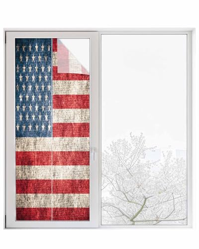 Película de privacidad para ventana bandera USA rojo y azul 29.5x78.7 pulg miniatura 1