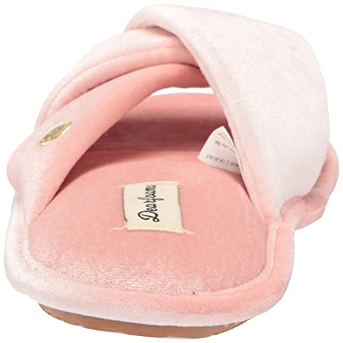 Dearfoams Women's Jules Shiny Velour Twist Vamp Slide Slipper3
