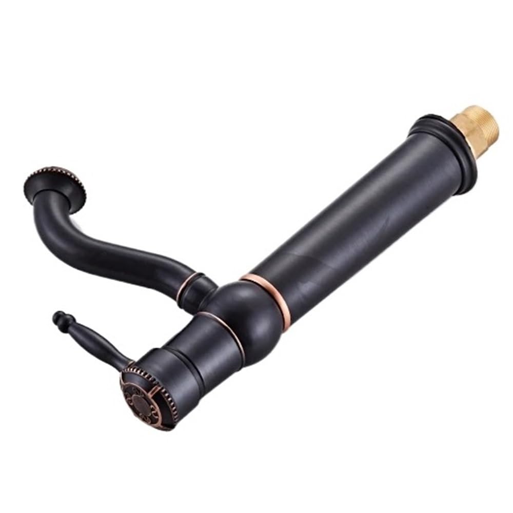Robinet de salle de bains noir mitigeur lavabo eau chaude froide style européen