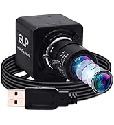 ELP Webcam 1080P Grand Angle Réglable 2.8-12mm Vario Objectif Full