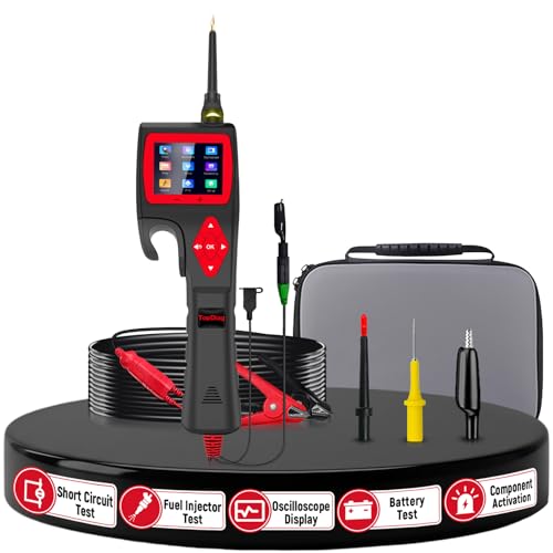 Image of TopDiag P200 Power Circuit Probe Kit - Automotive Circuit Tester with 2024 Online Update, 9~30V Voltage Range, Multimeter, Relay Test, Fuel Injector Tester, Activating Component, Oscilloscope Mode