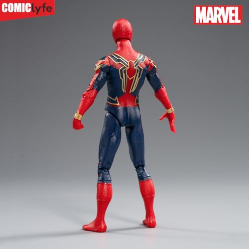 Image of Marvel Iron Spider-Man 7 Inch Superhero Action Figure Toy | Avengers Marvel Collectible Figurine | Fully Articulated ABS + PV Material | Superheroes Toy by Comiclyfe for Kids & Fans