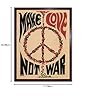 Wee Blue Coo Peace Make Love Not War Art Print Framed Wall Decor 9X7 Inch #5