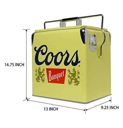 Banquet Retro Ice Chest Cooler With Bottle Opener 13 L /14 Quart Vintage Style Ice Bucket For Camping, Picnic, Beach, Rv, Bbqs, Tailgating, Fishing By Koolatron #TOP5