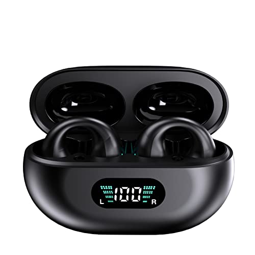 Paekole Auriculares Inalámbricos Deportivos, 2025 Auriculare Deportivos Conduccion Ósea Bluetooth 5.4, Open Ear Inalambricos con 50H de Reproducción, Cascos Bluetooth con Ruido Pantalla LED