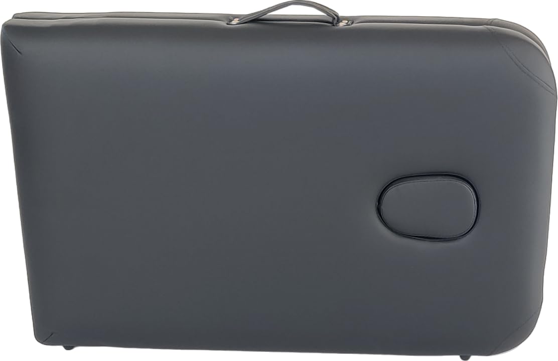 Beltom® Mobile Massagetisch Massageliege 2 zonen Basic 185 x 60 cm. - Licht 11,6 kg - massagebed massageleuning Massagebank 2 Zones klappbar Kosmetikliege - Schwarz