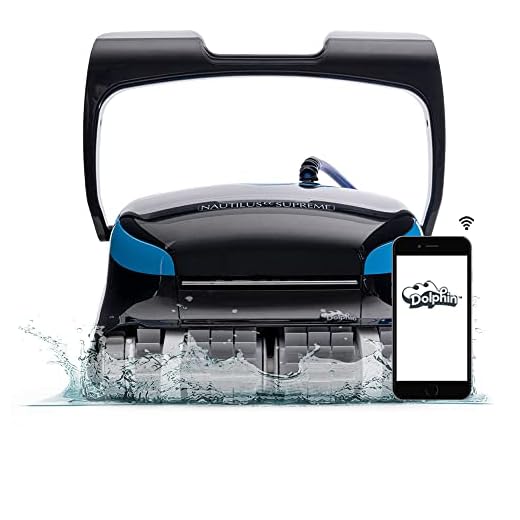 Dolphin Nautilus CC Supreme Wi-Fi Automatic Robotic Pool Vacuum Cleaner, Dual Drive, Waterline Scrubber Brush, Top Load Filter, Ideal for In-Ground Pools up to 50 FT