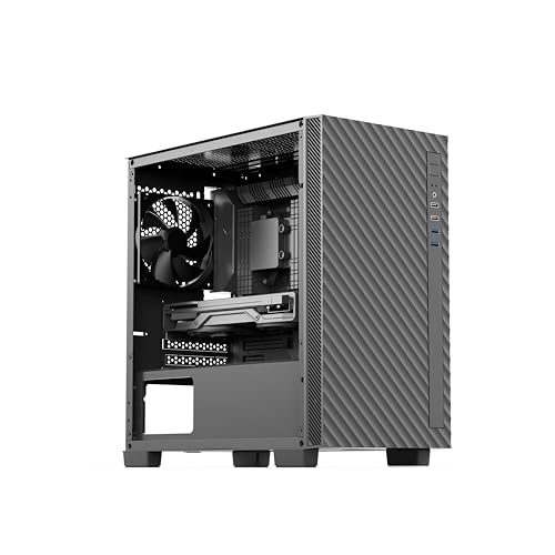 Rosewill FBM-X5 Micro ATX Mini Tower Desktop Gaming & Office PC Computer Case with Pre-Installed 400W Power Supply, 240mm / 280mm AIO Support, 2X USB 2.0, 2 USB 3.0, 1x 120mm PWM Fan