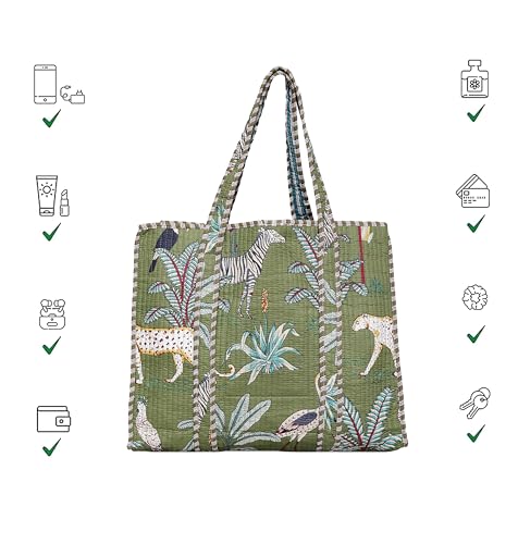 Bolso Tote de Algodón Acolchado para Mujer, 18 Pulgadas miniatura 6