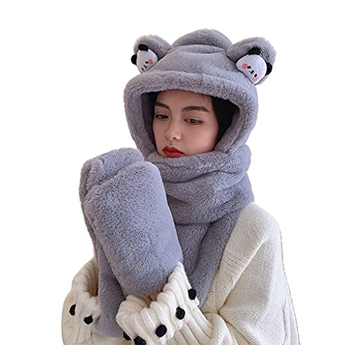 Bonnet d'oreille ours en peluche pour affronter le froid de l'hiver en famille