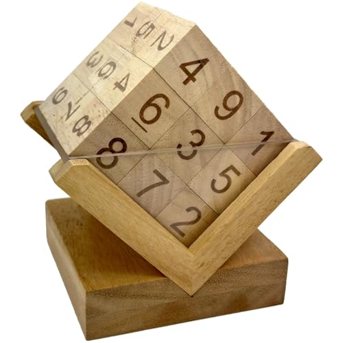 Cube Sudoku 3D en bois d'ingénierie puzzle de collection aux finitions soignées - 7