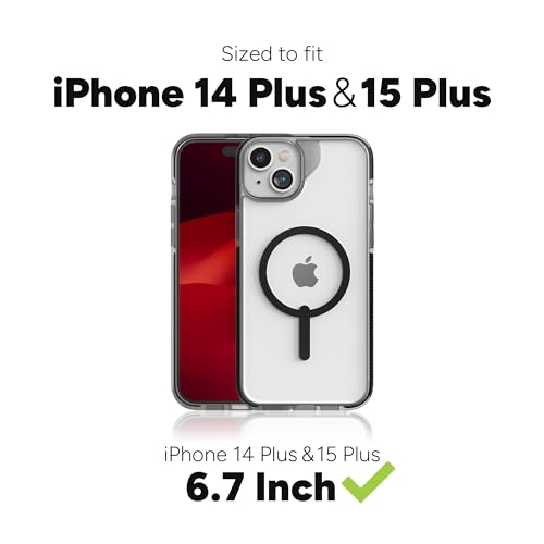 Image of ZAGG Santa Cruz Snap iPhone 15 Plus / 14 Plus Case - MagSafe Phone Case, Drop Protection (13ft /4m), Durable Graphene, Anti-Yellowing, and Scratch-Resistant Phone Case, Magenta Red