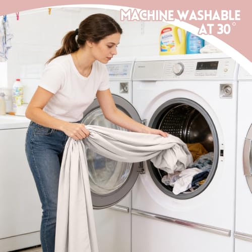 Dosel de muselina gris de dos piezas con acabado textil premium 6