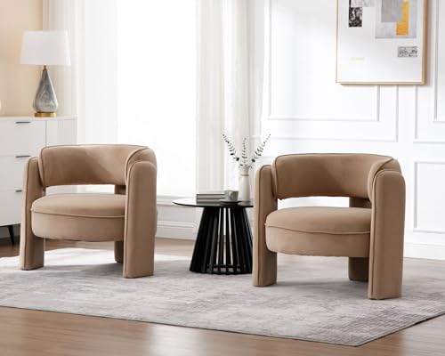 Sillón Barrel Tapizado Pana Verde Caqui miniatura 4