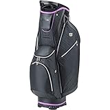 Lieferumfang: Wilson Golf, W/S Damen Trolleytasche, Gewicht: 2,5 kg, Material: PU-Nylon, Abmessungen (L xBxH): 38,1 x 26,7 x 91,4 cm, Farbe: Schwarz/Lila, WGB5620PU