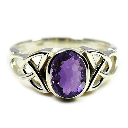 Gemsyogi Damen Herren Unisex - 0,925 Sterling-Silber 925 Oval Blue Iolith - natürlich