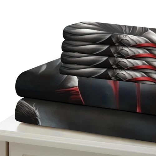 Housse de couette imprimé 3D combattant finitions premium parure de lit - 7