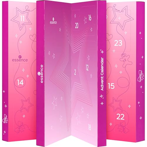 essence Santa's Sweetest Surprises Adventskalender, Make-up-Kalender, 24 Überraschungen, Geschenk, exklusive Produkte für Gesicht und Nägel
