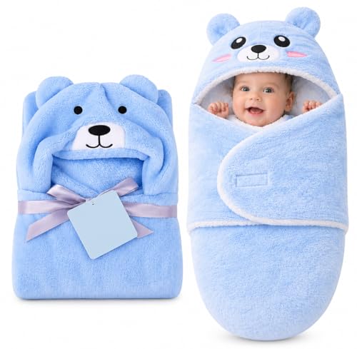 Image of BRANDONN Baby Blanket Newborn Combo Gift Pack of Swaddle Wrapper, 0-9 Months, Length 68 cm x Width 68 cm, Pack of 2 Pcs.