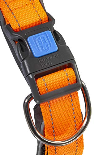 Dog Control Halsband mit integrierter Kurzleine (L - Halsumfang 45-53 cm, orange)