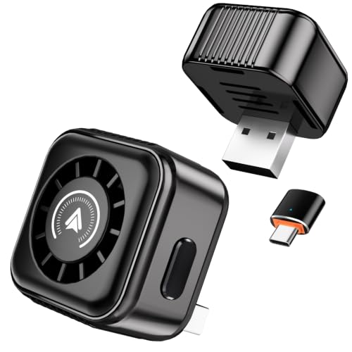 NNNKHZC Wireless CarPlay and Android Auto Adapter with Dual-Phone Switch Button