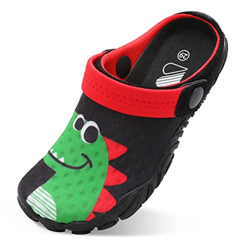 Quick Dry Swim Sandals Slippers For Kids Girls Boys Beach River Water Sport Shoes Dinosaur Big Black 3 Big Kid #TOP15