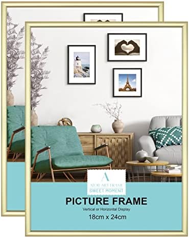 A3 Certificate Picture Frame,2 Pack Black Aluminium Photo Frame with plexiglass for Wall Mount Display,29.7x42 cm,Set of 2