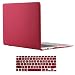 Vasileios 2in1 Rubberized MatteSatins Soft-touch Hard Shell Case Cover for 11-inch Macbook Air 11.6" (Models: A1370 and A1465) (Wine Red)