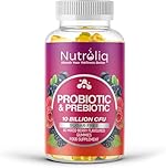 Nutroliq Prebiotic & Probiotic Sugar-Free Gummies - Gut Health Supplements for Women, Men, Kids to Support Digestive System, Immune System Booster - 10 Billion CFU Per Serving, Vegan - 60 Gummies