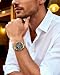 Imagen de SAPPHERO Reloj Hombre Cronografo Analógico Movimiento de Cuarzo 50M Impermeable Banda de Acero Inoxidable Clásico Casual Diseñador Relojes Elegante Regalo para Hombres