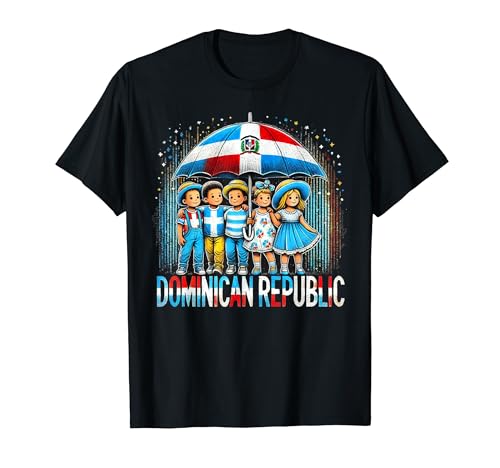 Photo de Dominican Republic Flag Boys Girls Hispanic Heritage Month T-Shirt