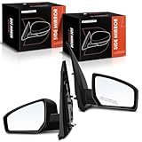 A-Premium Pair (2) Driver and Passenger Side Power Door Mirror - Compatible with Nissan Sentra 2007-2012 - Non-Heated Non-Folding Black Outside Rear View Mirror - Replace# 96302ET01E