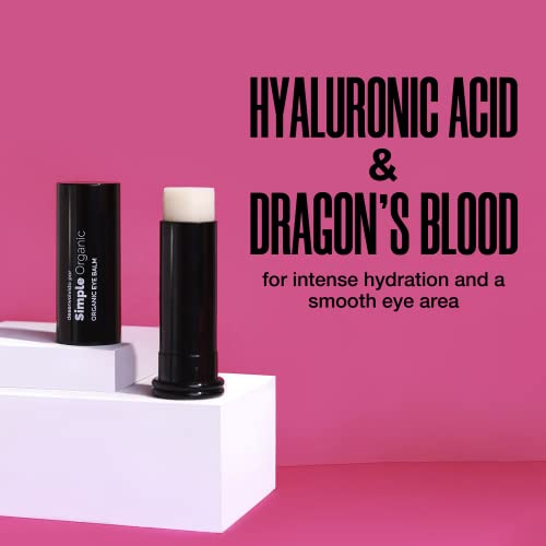 Simple Organic Hyaluronic Acid Eye Balm - Moisturizing With Antioxidants, Reduces Dark Circles, Smooth Fine Lines And Stimulates Collagen, Formulated For Sensitive Skin, Made In Brazil - 12G #TOP2