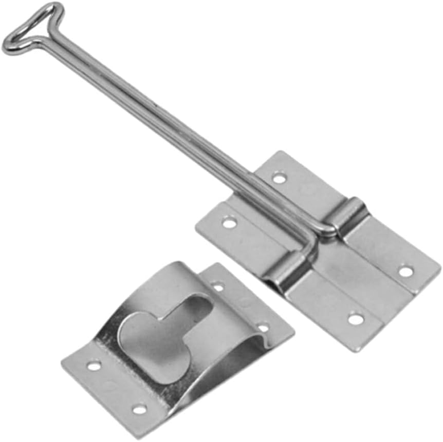 CALLARON 1set Rv Door Latch Hook Metal Trailer Door Holder Extended Design Easy Installation Weather-Resistant for Various Tailgates for Rvs and Cargo Trailers