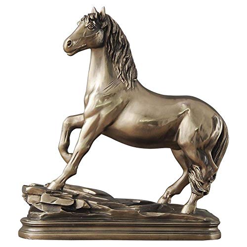 Statue de cheval en bronze et résine pour décoration maison raffinée
