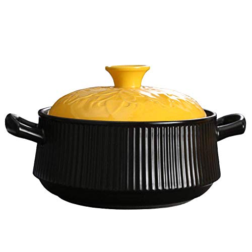 Terakotowy garnek do zapiekanek, terakota, ceramiczny garnek do zapiekanek, gliniany garnek do gotowania, domowy garnek do zupy gazowej z otwartym płomieniem (4 l)